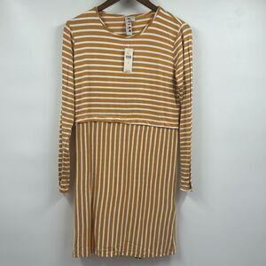 Anthropologie Dolan Striped Midi Dress Long Sleeves Small